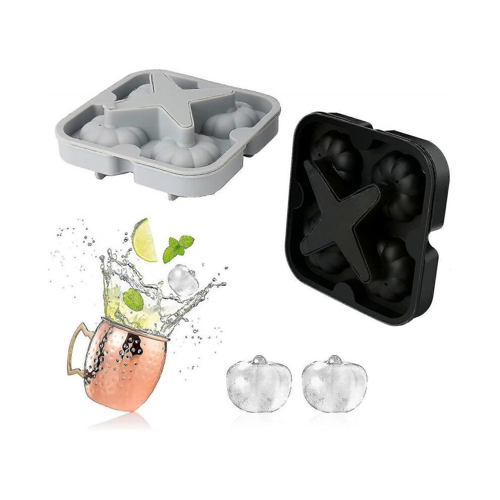 Brynnl Ice Cube Molds And Trays, 2 Pack Reusable Silicone Ice Cube Balls
