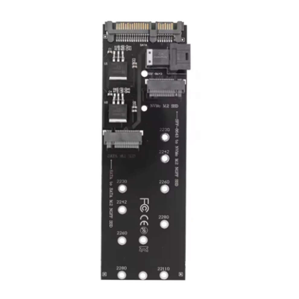 Ngff M-Key To Slimline Sas Nvme Pcie 22Pin Sata Adapter Ssd Converter 4852091391828