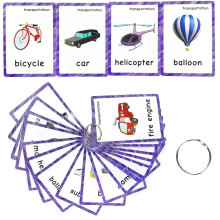 SANTSUN Set transportflitskaarten voor peuters (22 stuks)| Kinderwoordenschat afbeelding Montessori Pocket Cards | Perfect voor kleuters en kleuters,