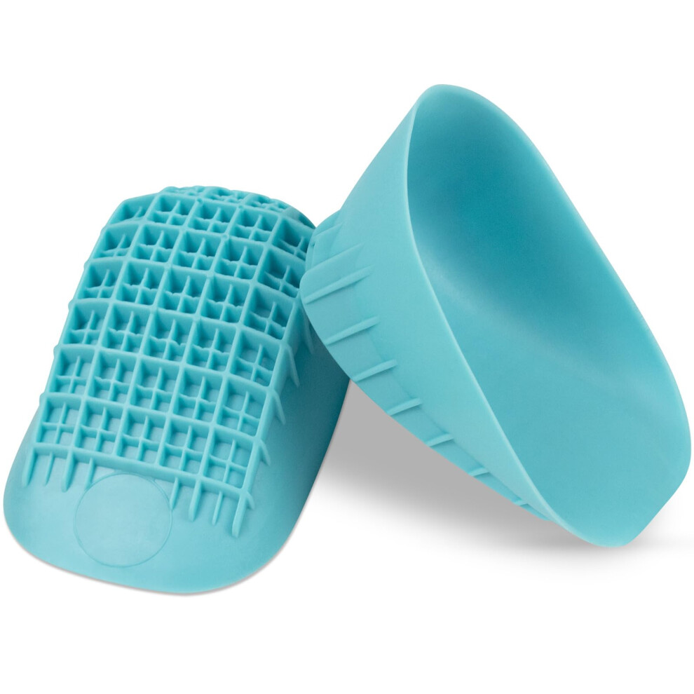 Vivesole Heavy Duty Heel Cups For Heel Pain Relief & Support - Gel Cushion Shoe Inserts For Severs Disease & Plantar Fasciitis - Strong Honeycomb Pad For Women