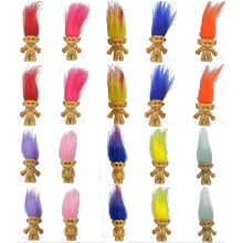 20 stuks miniaturen Mini Lucky Troll-poppen met chromatisch haar PVC kleine actiefiguren Jaren 80 Vintage gelukspoppen Kindertrollenpoppen voor verza