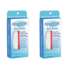 ProxySoft 3-i-1 tandtr?d til optimal tandtr?d - 2 pakker f?rdigudsk?rne orto-tr?dtr?de til seler, der er t?tte mellemrum, bygger implantater med