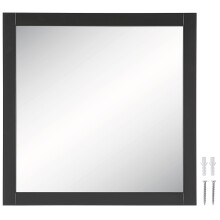 Design House Shorewood Miroir de salle de bain carr 30 pouces x 30 pouces Miroir encadr Noir mat doux 589655