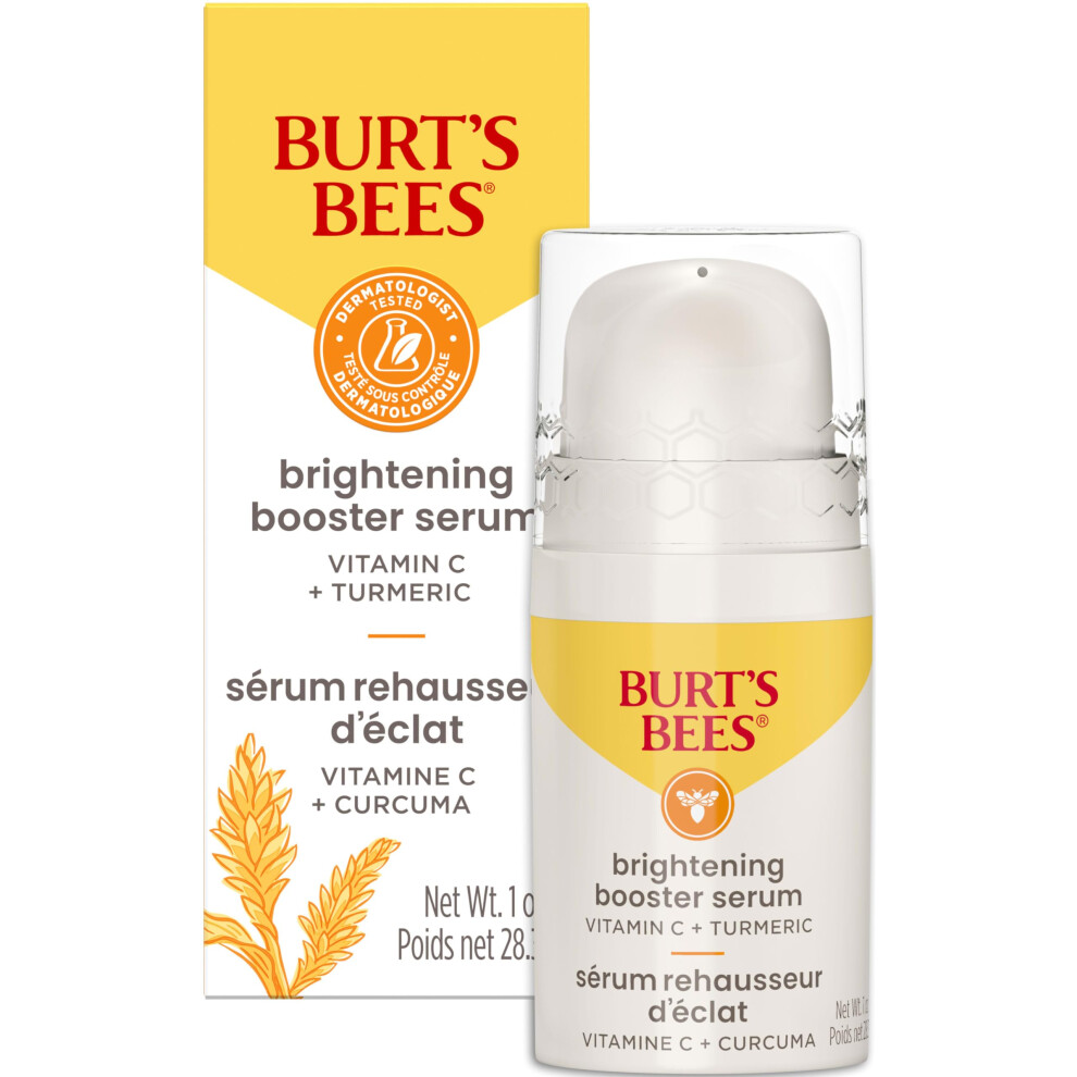 Burt's Bees Vitamin C Turmeric Face Serum  Mothers Day Gifts for Mom  Brightens Skin & Visibly Reduces Dark Spots  Fine Lines & Wrinkles  Naturally Hy