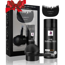 Haarfasern fr dnner werdendes Haar, Faser-Applikator, 3-in-1-Set  natrliche kaschierende Haaraufbaufasern  langanhaltendes Spray mit Zubehr fr