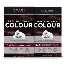 John Frieda Precision Foam Color Deep Cherry Brown 3VR Haarkleurkit met volledige dekking Anti-Fade Grijsdekking Diepe kleurverzadiging Haarverf, set
