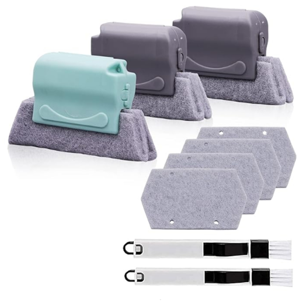 Magic Window Track Cleaner Tool Set, Raamgroef Reinigingsborstel-image