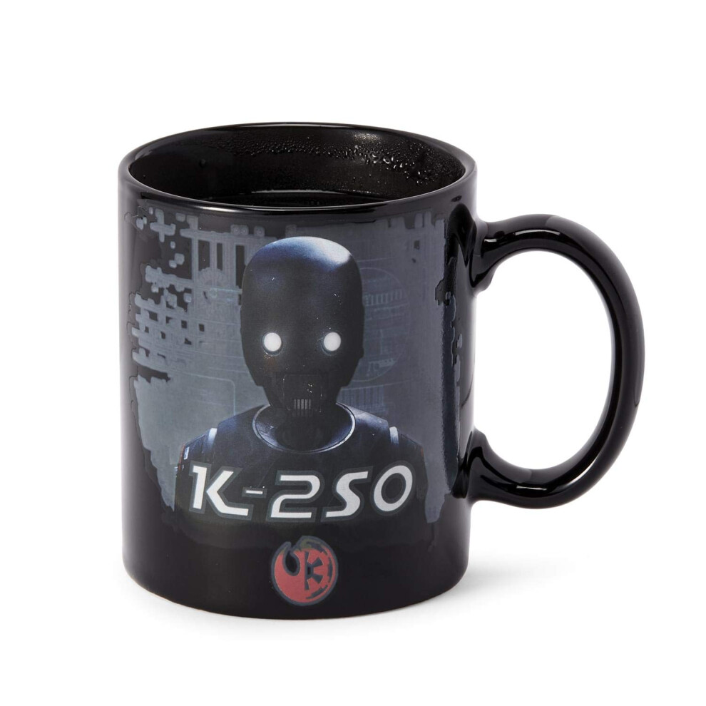 Official Star Wars Rogue One K-2SO 12-Ounce Mug - Ceramic Cup For Hot Coffee  Tea  Cocoa - Features Iconic Movie Character - Licensed Disney Item