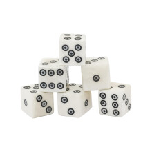 Lord of Battles Viking Medieval Bone Dice D & D S?t p? 6 med indlagte pips | Lavet af ?gte knogler | H?ndlavet til cosplay og larp | Rollespil Di