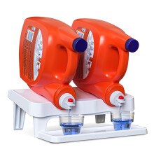 Tidyfriend Detergente Holder Shelf pour la buanderie - Contient 2 Dispens de savon Liquid Dispeners Laundry SOAP ORGANINER Stand avec drip Catche