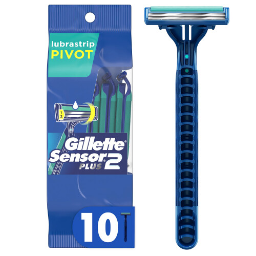 Gillette Gillette Sensor2 Plus Pivoting Head Mens Razors 10 Count (pachet de 3)
