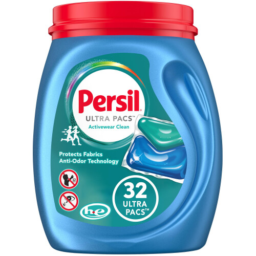 Persil Persil Ultra Pacs Activewear Clean Laundry Detergent 32 count