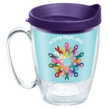 Tervis Americká rakovinová společnost - Stužky vyrobené v USA Dvojité stěny Izolovaný pohár 16oz