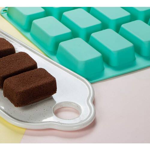 Webake Brownie Pan Silicone Mini Loaf Pan Rectangular Bar Mold For Cornbread Soap Candy Bread Baking Butter Granola Snacks Keto Fat Bomb and E 2