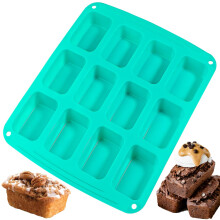 Webake Brownie serpenyo, szilikon mini kenyrsto tglalap alak rdforma kukoricakenyr szappanhoz, cukorka kenyrstsi vaj Granola snack keto zsr