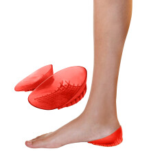 KidSole schokabsorberende hielcups met volledige dekking voor kinderen met gevoelige hielspoor. (Kindermaat 2-7) (Ruby)