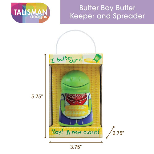 Talisman Designs Butter Boy Διατηρητής Βουτύρου & Εξαπλωτής, Πράσινος 2