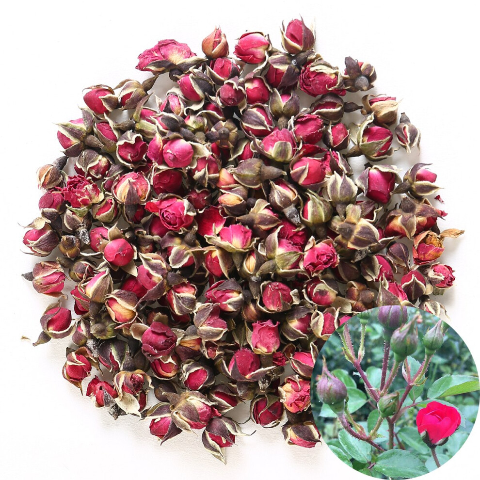 TooGet Fragrant Natural Deep Red Rose Buds Rose Petals Organic Dried Golden-Rim Rose Flowers Wholesale  Culinary Food Grade - 4 OZ-image-OPC-PH55WGB-NEW