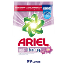 Lessive en poudre Ariel avec une touche de fra   cheur Downy 158 oz 99 brass   es