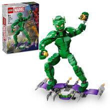 LEGO Marvel Green Goblin bouwfiguur - bouwspeelgoed voor jongens en meisjes vanaf 8 jaar - Marvel Villain-actiefiguur met zweefvliegtuig en pompoenbo
