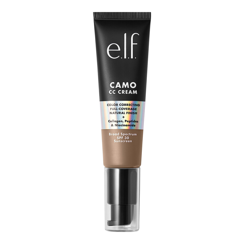 e.l.f. Camo CC Cream  Color Correcting Medium-To-Full Coverage Foundation with SPF 30  Deep 500 W  1.05 Oz (30g)