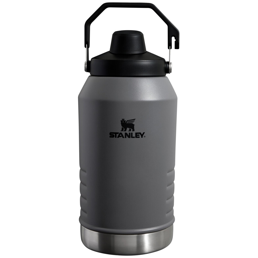 Stanley Iceflow Fast Flow Jug | Recycled Stainless Steel Water Tumbler | Keeps Drink Cold and Iced for Hours | Easy Carry Handle | 96 OZ | Charcoal