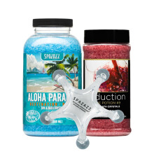 Spazazz Spa and Bath Salt Aromatherapy Crystals for Hot Tub - Gift Bundle Set The Mood Love Potion #9 Seduction 17oz - Destinations Hawaii Aloha