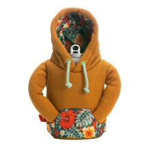 Puffin - The Hoodie Sweatshirt - Ge?oleerde 12 oz blikjeskoeler I Bierfles en frisdrankblikje Isolator Houd drankjes en dranken koud - Honingbruin/Is