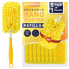 N hradn n plne do prachovky KeFanta pre Swiffer 360 Heavy Duty, 8 ks s 1 rukov tou, um vateln mikrovl knov prachovky na cistenie