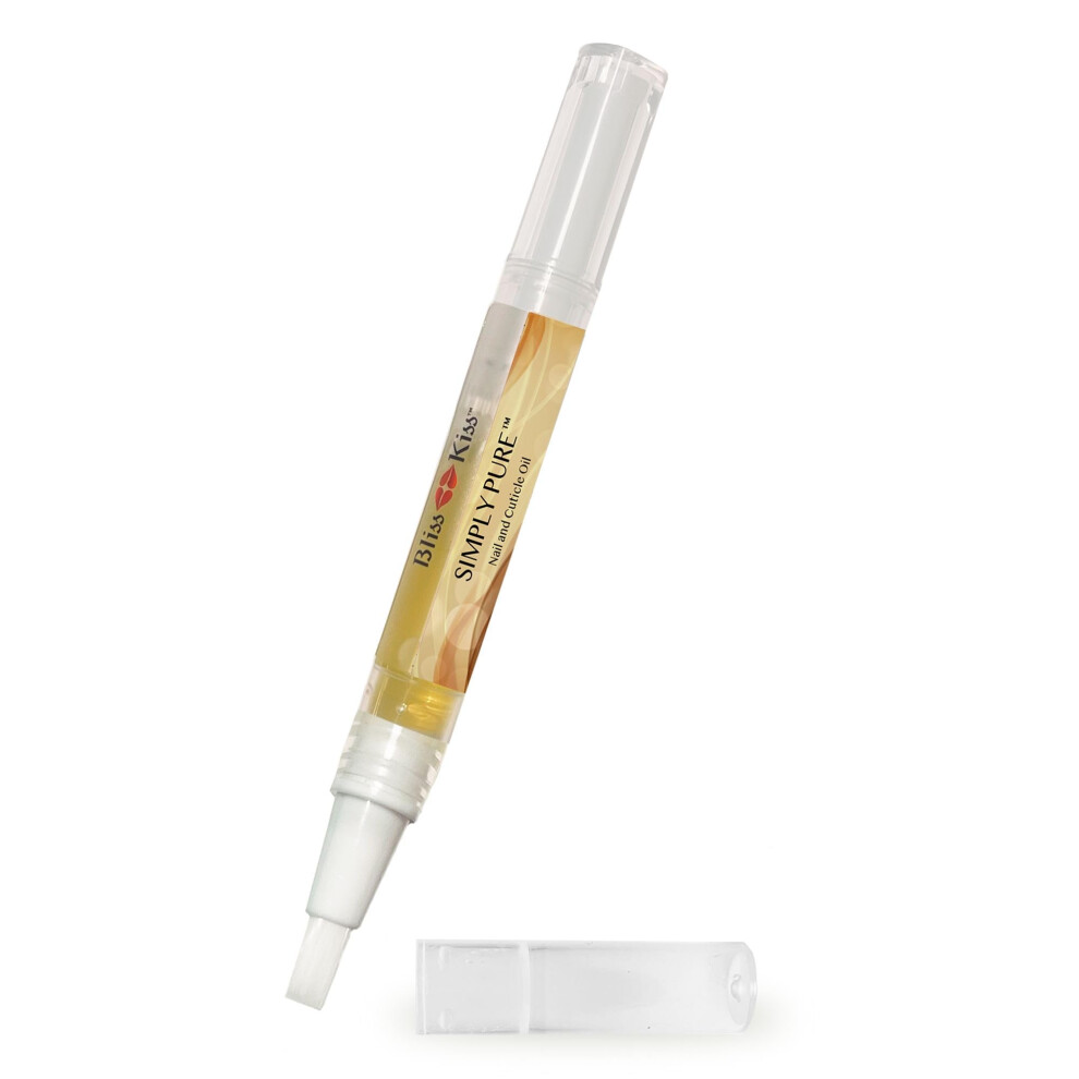 Bliss Kiss | 1 Vanilla Fragrance | Nail Oil Cuticle Pen w/Vitamin E & Jojoba?Nail Strengthener Nail Growth Serum for Brittle Peeling Breaking Thin Nai