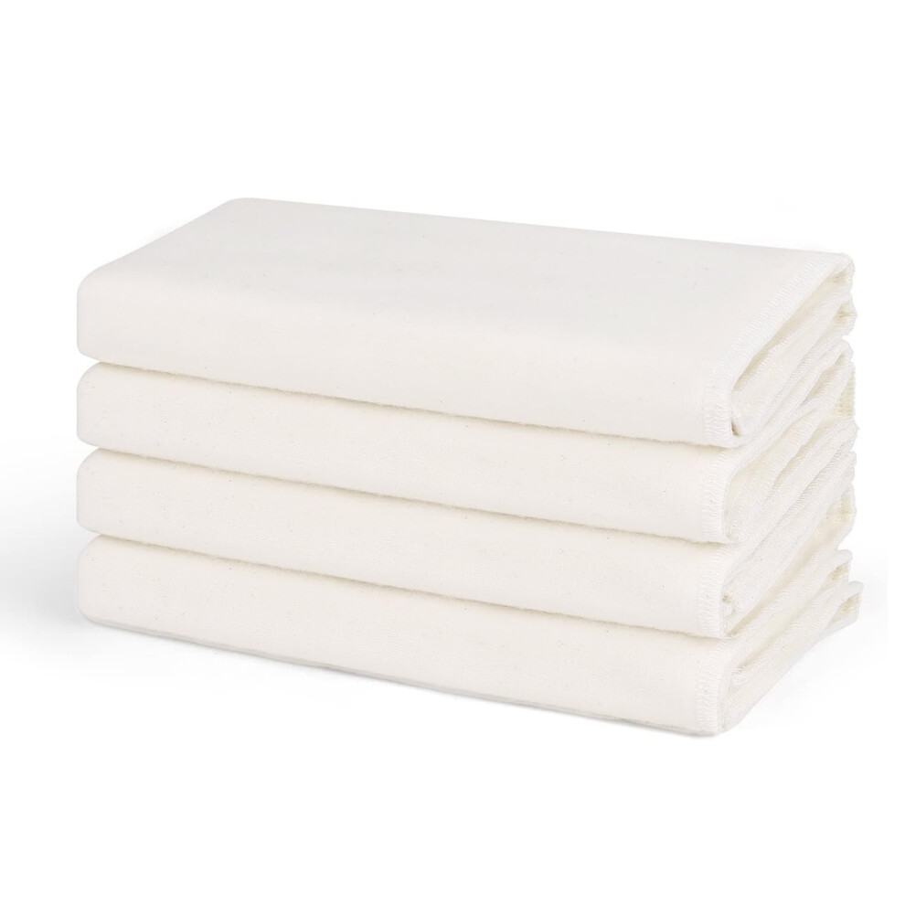 Derown 4Pcs Cotton Flannel For Castor Oil Pack Less Mess Made Of Unbleached Organic Cotton Flannel Reusable Soothing Heat Compress For Liver Abdomen Joint