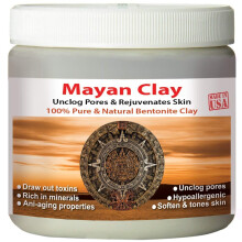 Maya Pure Indian Healing Clay Powder Diepe pori? Huidreiniging Lichaams- en haarmasker Natuurlijke calciumbentonietklei