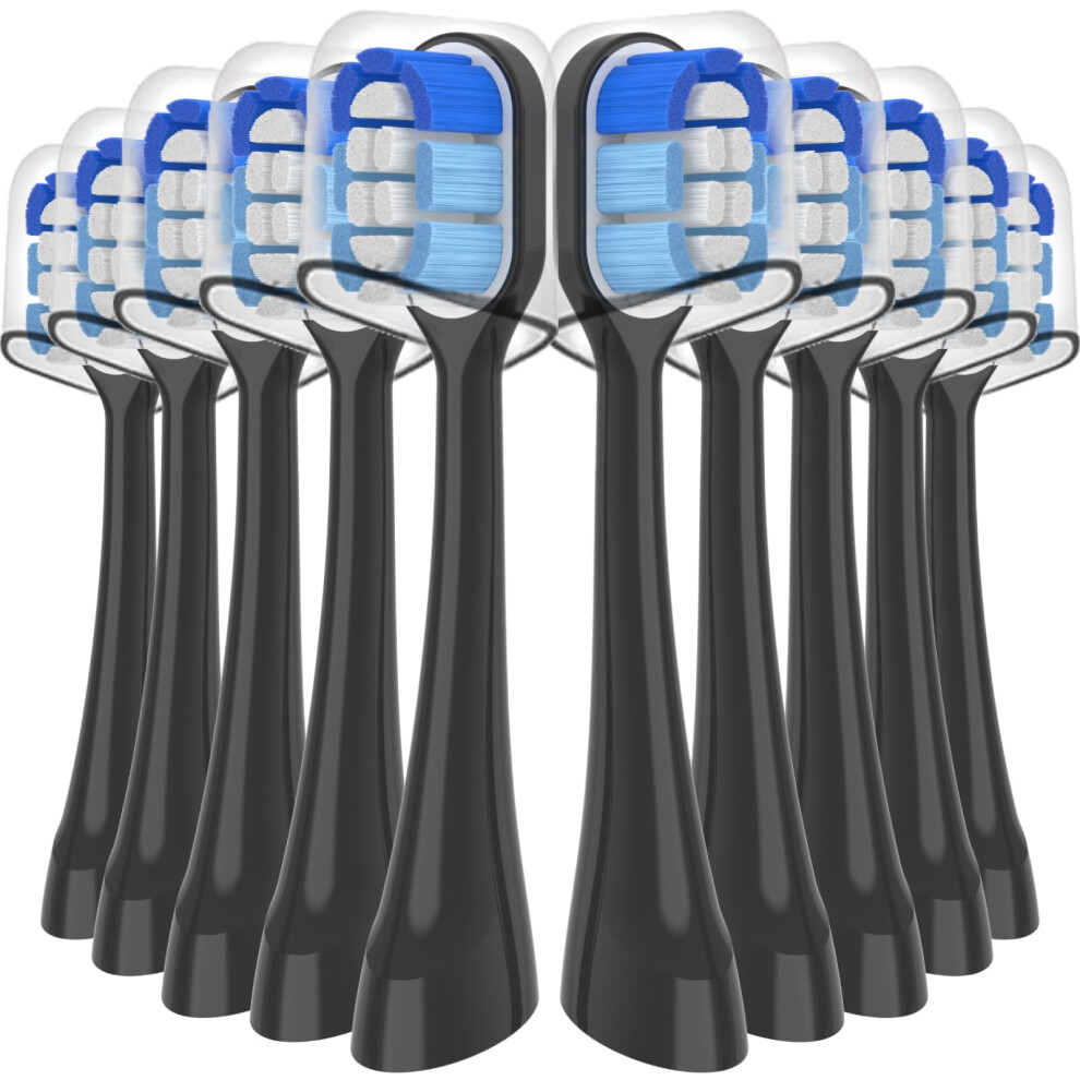 Softniillk 10Er-Pack, Kompatibel Mit Oral-B Clic Zahnb Rste, Ultimate Clean, Ersatzb Rstenk Pfe F R Oral-B Clic Zahnb Rste (Schwarz, Medium)-image