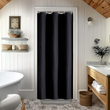 OVZME Stall Fabric zuhanyfggny szett - 36x72 Waffle Weave 230GSM Heavy Duty Small Stall zuhanyfggny keskeny bdhoz, gpben moshat frdofggny