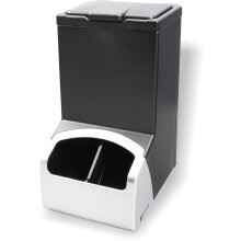 Dispensador modular de bancada de pl   stico de San Jamar, 10,25 x 13,25 x 18,25 polegadas preto/prata