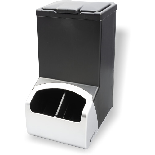 Dispensador modular de bancada de pl   stico de San Jamar, 10,25 x 13,25 x 18,25 polegadas preto/prata