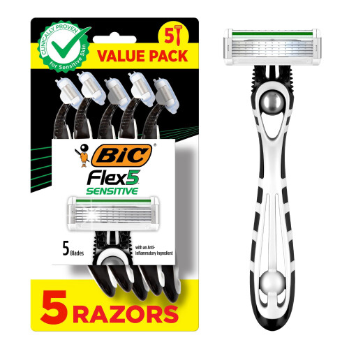 BIC Flex 5 Sensitive eldobhat borotva 5 darabos frfi borotvacsomag