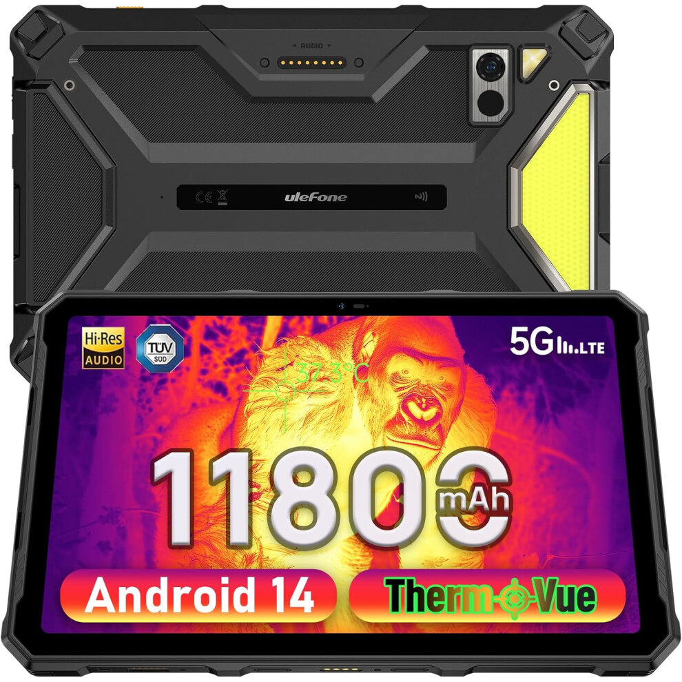 Ulefone Armor Pad 4 Ultra Thermal Imaging 5G Rugged Tablet, 16Gb 256Gb/2Tb Expansion