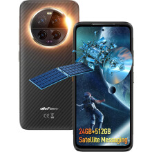(Black) Ulefone Armor 23 Ultra 5G Rugged Phone, Satellite Messaging,24GB 512GB