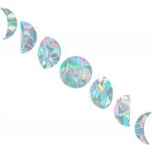 Moon phase - static rainbow anti-collision window stickers (7 PCS) prismatic vinyl decorations