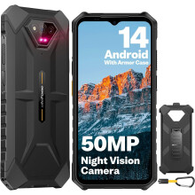 (Black) Ulefone Armor X13 Rugged Phone, 6GB+64GB, 50MP Rear Camera,