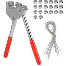 Pliers Sealing Pliers Set Red Lead Seal 10mm Plastic Handle (1x Sealing Cable Pliers + 20 x Lead Seals + 20 x Sealing Wire)
