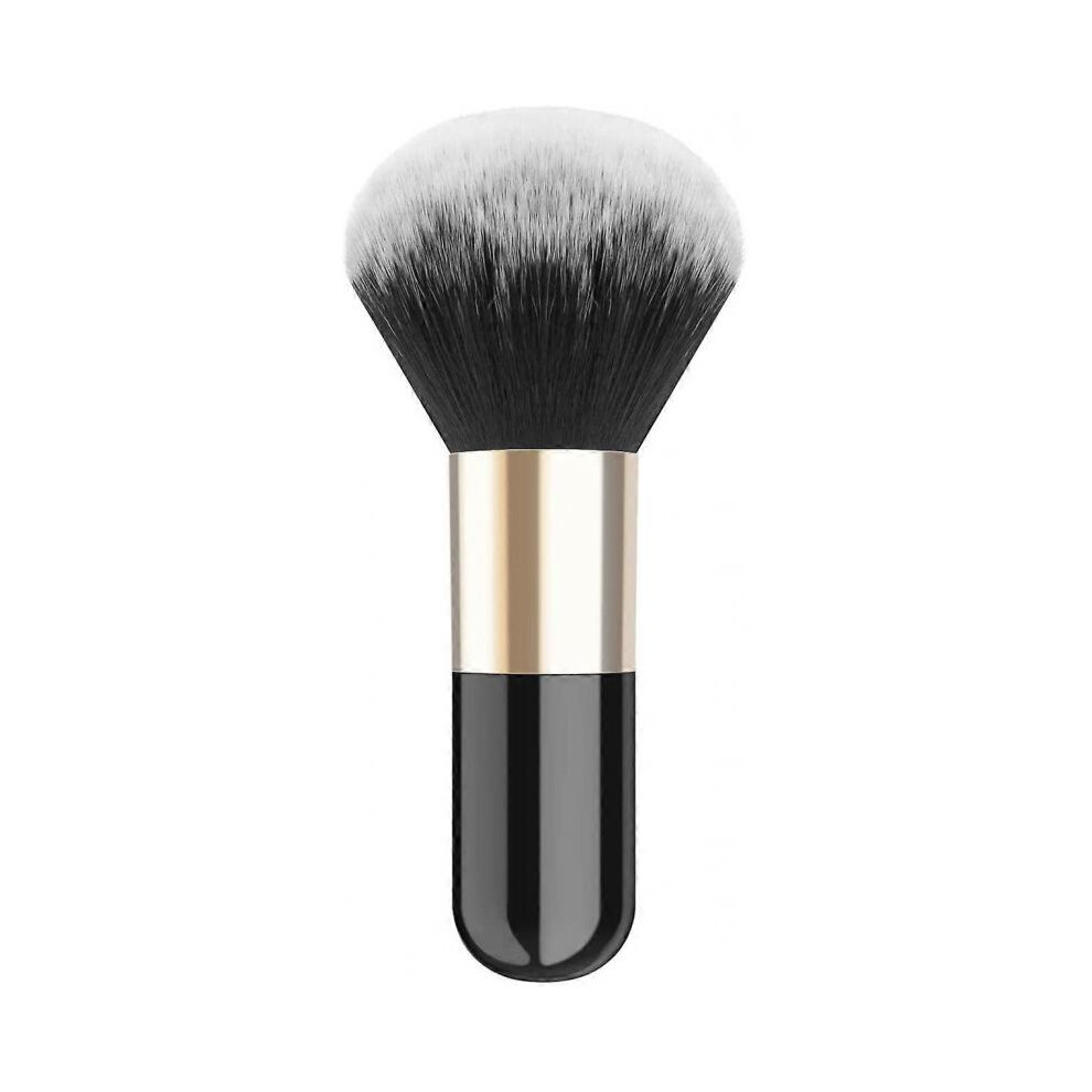 Black/Gold Powder Makeup Brush, Flat Kabuki Brush, Foundation Brush Blush Brush For Blending Makeup, &