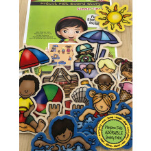 Summer Time Fun Felt Set | Precut & Ready to Play Felt Story Pieces For Flannel Board Teaching - Adorable Felt Characters by PlayTime Felts