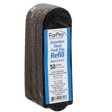 ForPro Professional Collection Rustfrit st?l Pedi Fil Refill 80 Grit Sort EZ-Strip Peel Pedicure Refill Pads 1,25 B x 4 L 50-Count