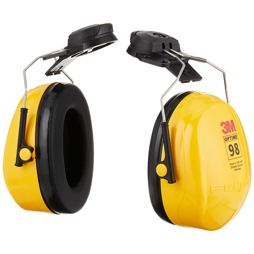 3M Helmet Attachable  Medium  Yellow  1 Count (Pack of 1)