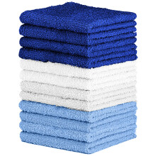 QUBA LINEN 100% cotone - Set di salviette - Confezione da 24 salviette in flanella per il viso, altamente assorbenti e morbide al tatto (confezio