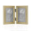 Lawrence Frames Bead Border Design  2.5x3.5 Double  Satin Gold 2