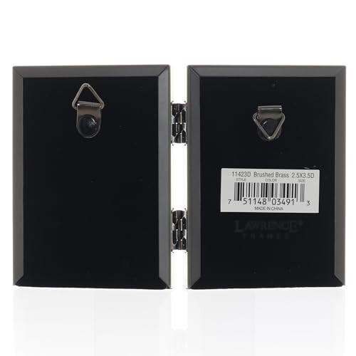 Lawrence Frames Bead Border Design  2.5x3.5 Double  Satin Gold 2