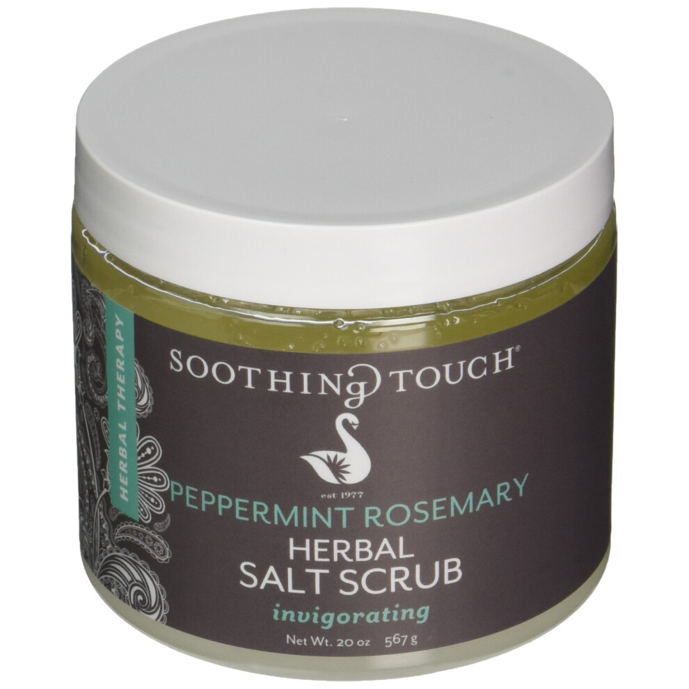 Soothing Touch Herbal Salt Scrub Peppermint Rosemary - 20 Oz